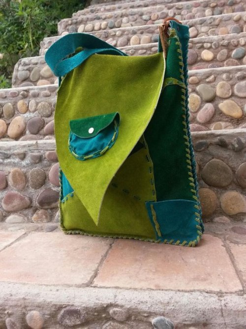 Green Leather Bag //ArteMunay