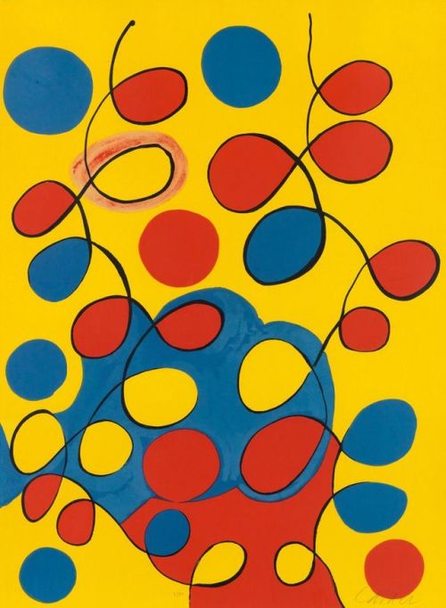 Alexander CalderUntitled (Loops on Yellow) ,circa 1975