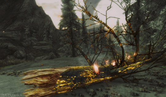 mazurga: Smoldering log on Solstheim