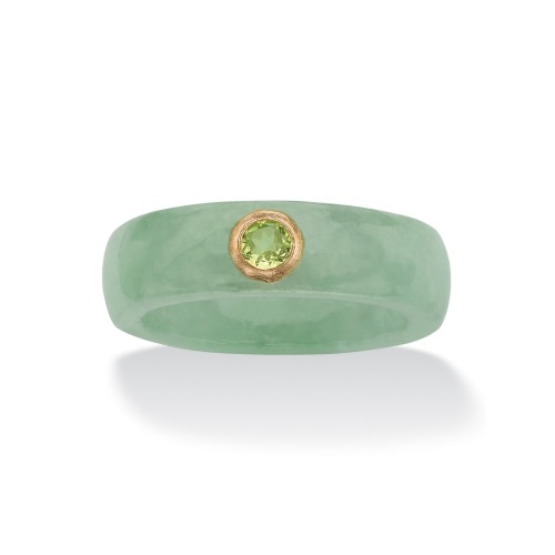 plumslices:I prefer these so much to the plastic ring trend. Topaz, Jade, 14k. 