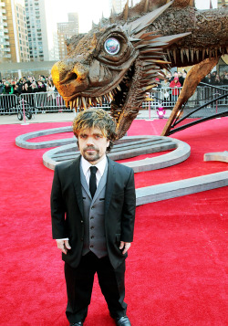 queencersei:  Peter Dinklage walks the red carpet for the Game of Thrones (Season 4) premiere in New York, March 18th 2014 
