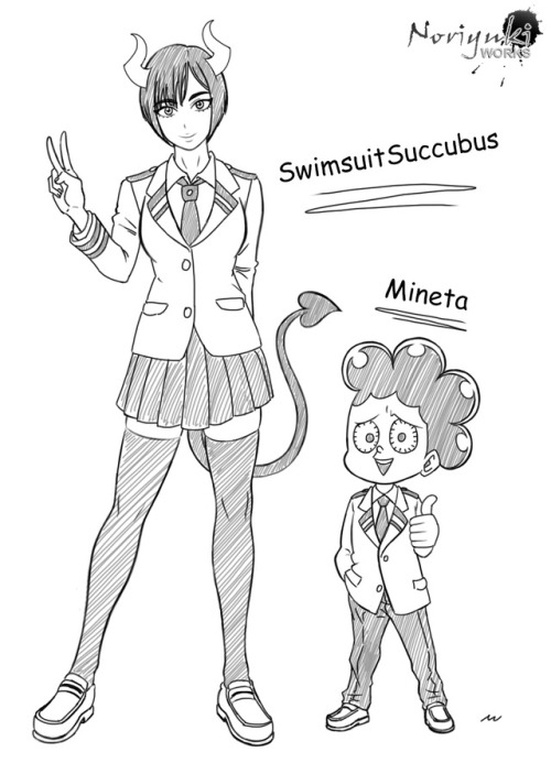 noriyukiworks:   SwimsuitSuccubus x Mineta (My Hero Academia)The cosplayer &amp; model @swimsuit