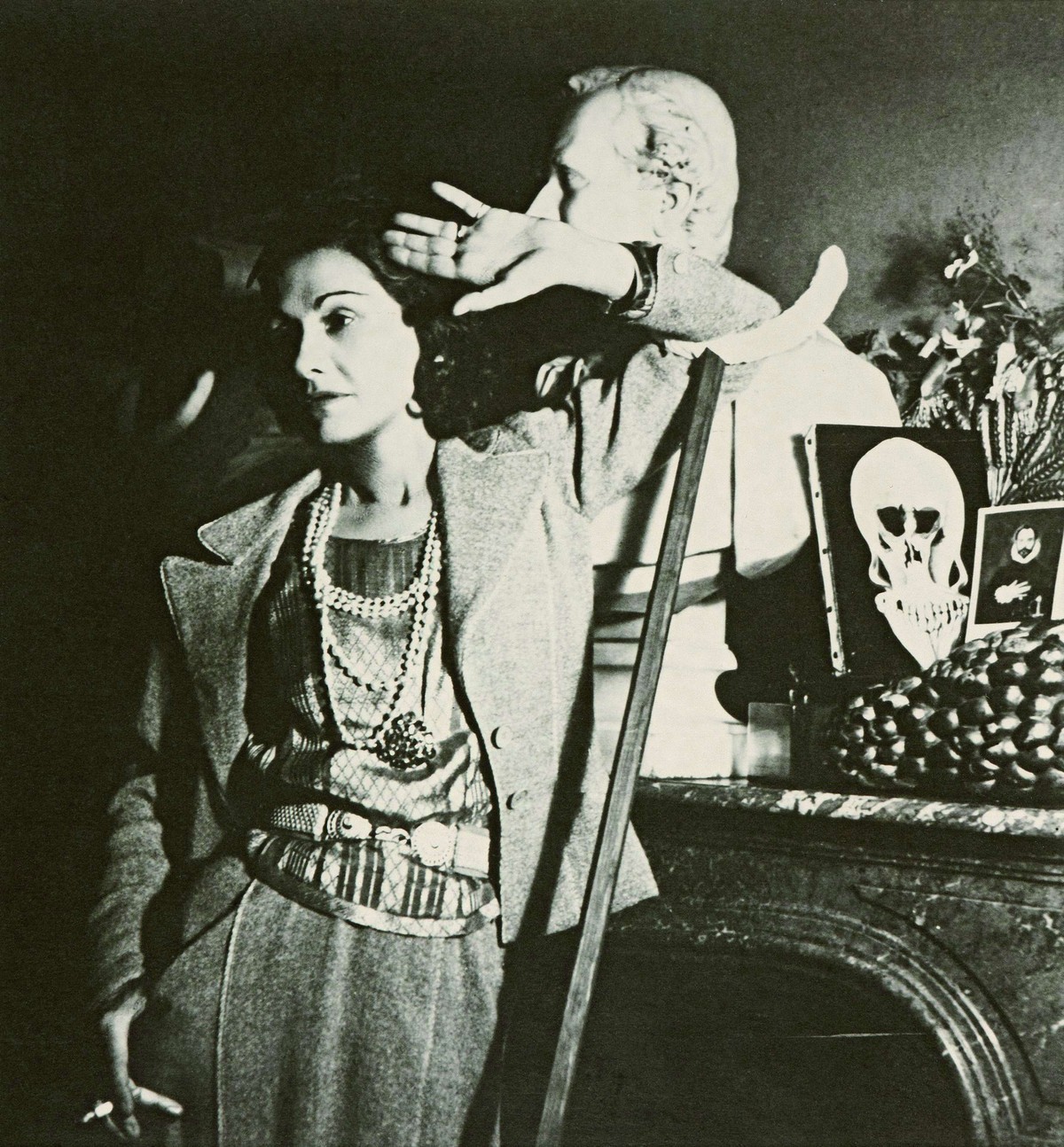Books and Art: Coco Chanel with sculpture (1939). Photograph by