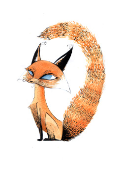 closenougheverything:    fox, watercolor &amp; ink :)  