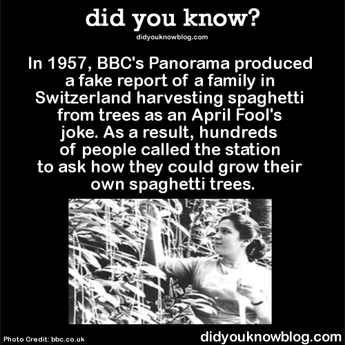 did-you-kno: In 1957, BBC’s Panorama produced a fake report of a family in Switzerland harvest