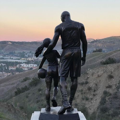 This amazing sculpture was placed at the crash site where we lost Kobe, Gigi and her teammates and t