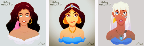 mickeyandcompany:  Disney Heroines, by MarioOscarGabriele 