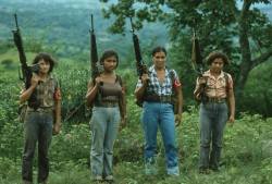 hbdiaz:  Celebrating women revolutionaries, rebels, and fighters of Latin America: El Salvadoran FMLN Rebels; Nicaraguan Sandinistas; Mexican Zapatistas; Chicana Brown Berets on the last day of Women’s history month. 