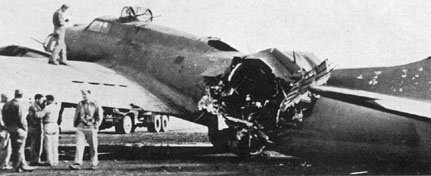 This B-17 took a direct flak hit in the waist over Debrecen, Hungary, which killed three crewmen and