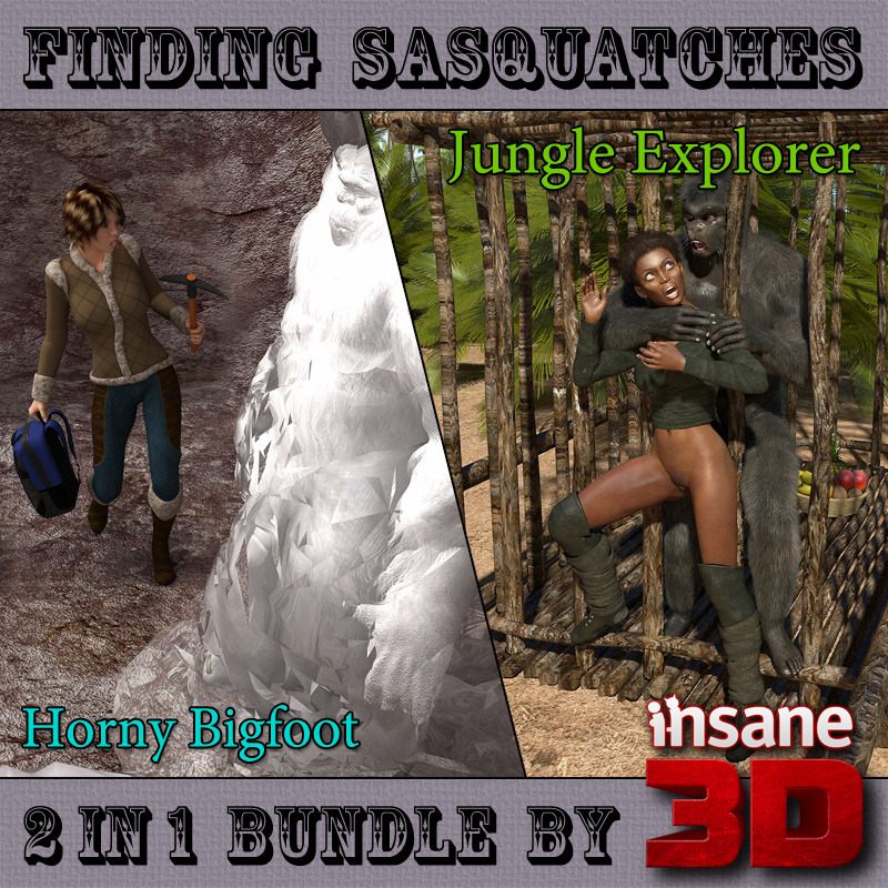  Insane3D is gracing us with a 2 in 1 comic bundle! Horny Bigfoot: Her search was