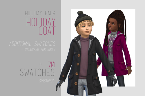 Holiday Pack Kids CoatFree Holiday PackINFOThiiiiis is another example of an EA mesh that I’ve