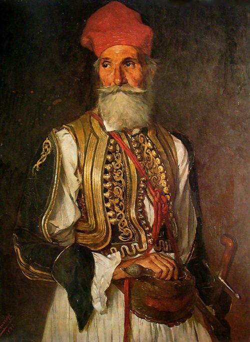 Christos Kapsalis, Polychronis Lembesis, 1881, National Museum of History, Athens, Greece.Christos K