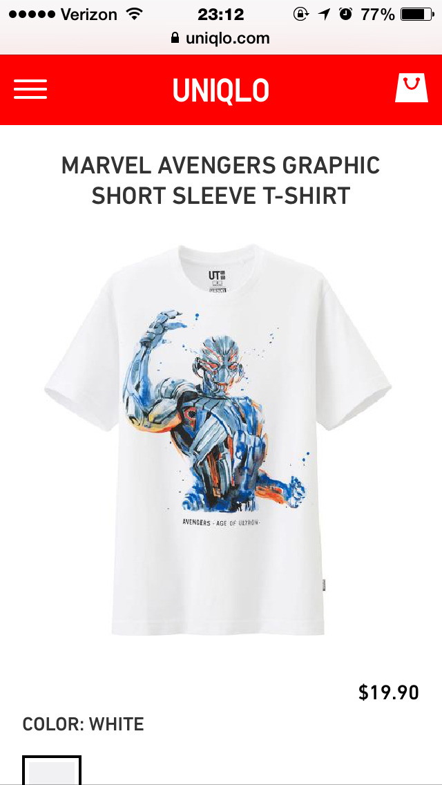 I thought this shirt was Japan Uniqlo only, so I was surprised to find this on the