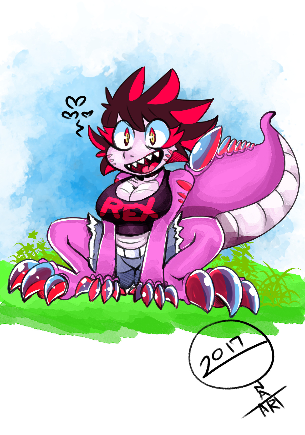 miracleroad:  i want to draw more of dinosaur hybrid anthros for miracle road. I