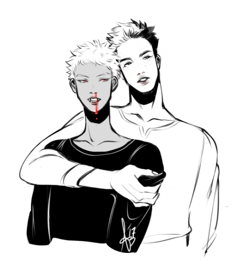 c2oh:  i had an AU in my head abt Maux n Rhome, vampire n vampire hunter bc i like making those good cliche stories.