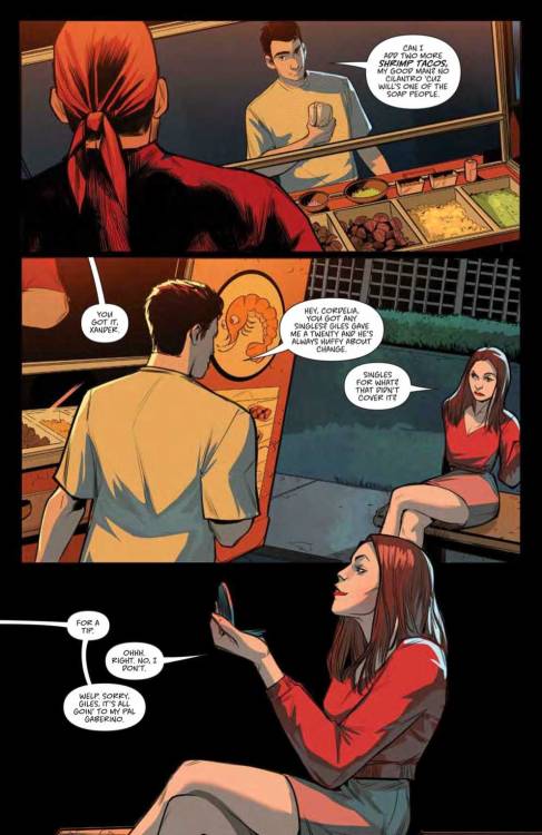 Buffy the Vampire Slayer #25 [preview]Script: Jeremy Lambert; illustration: Valentina Pinti; colors: