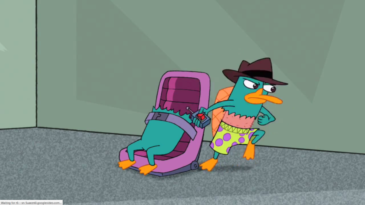 Perry the Platypus from Phineas and Ferb episode “Unfair Science Fair.” In this