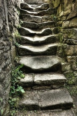 How many stories these stairs could share. Smoothed from trodden soles long departed. Soothed by the splattering of raindrops befallen. They speak of ghosts and storms, peace and loss. Listen to whispered steps while exploring the past.