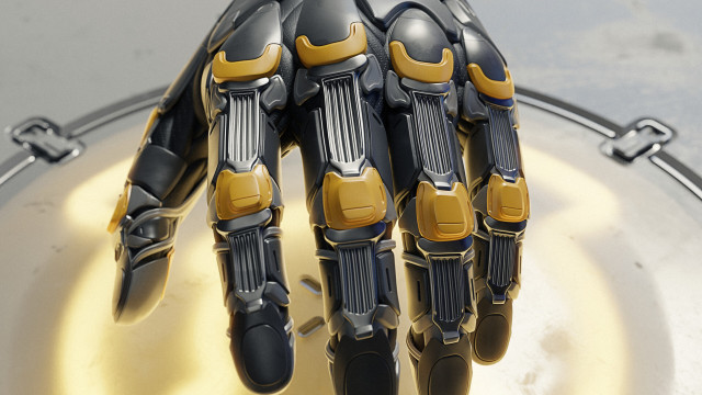 theartofmany:Artist: Rachel FrickTitle: Scifi Glove&ldquo;Hand modeled using