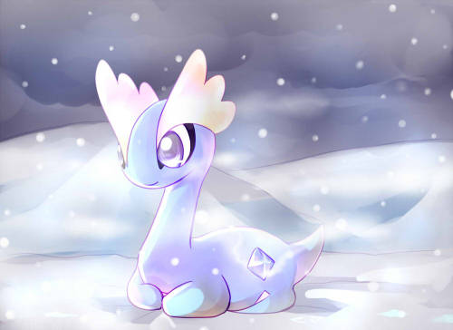 kira-summit: Febraury Art Challenge! Day 26-Favorite Kalos Pokémon: Amaura is so fragile, I t