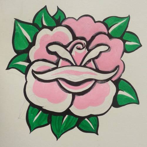 XXX Rose. #mattbernson #flowers #tattooflash photo