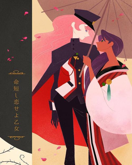 myamashin:Full image (sort of)of my piece for qpop #revolutionarygirlutena show #qpop #utena #anthy 