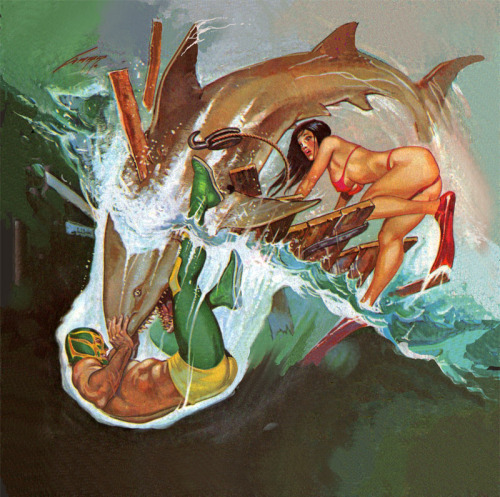ianbrooks:  Pulp Art Covers by Rafael Gallur In a perfect world, there would be a lot more mystery and noble crime-fighting luchadores. Sadly, we havent reached that pinnacle just yet, but we can get close to it with the the pulp artwork of Rafael Gallur,