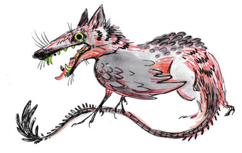 galleytrot:sketch request for a cat, a raven, or a possum so here’s… all of them at once, the ideal boy