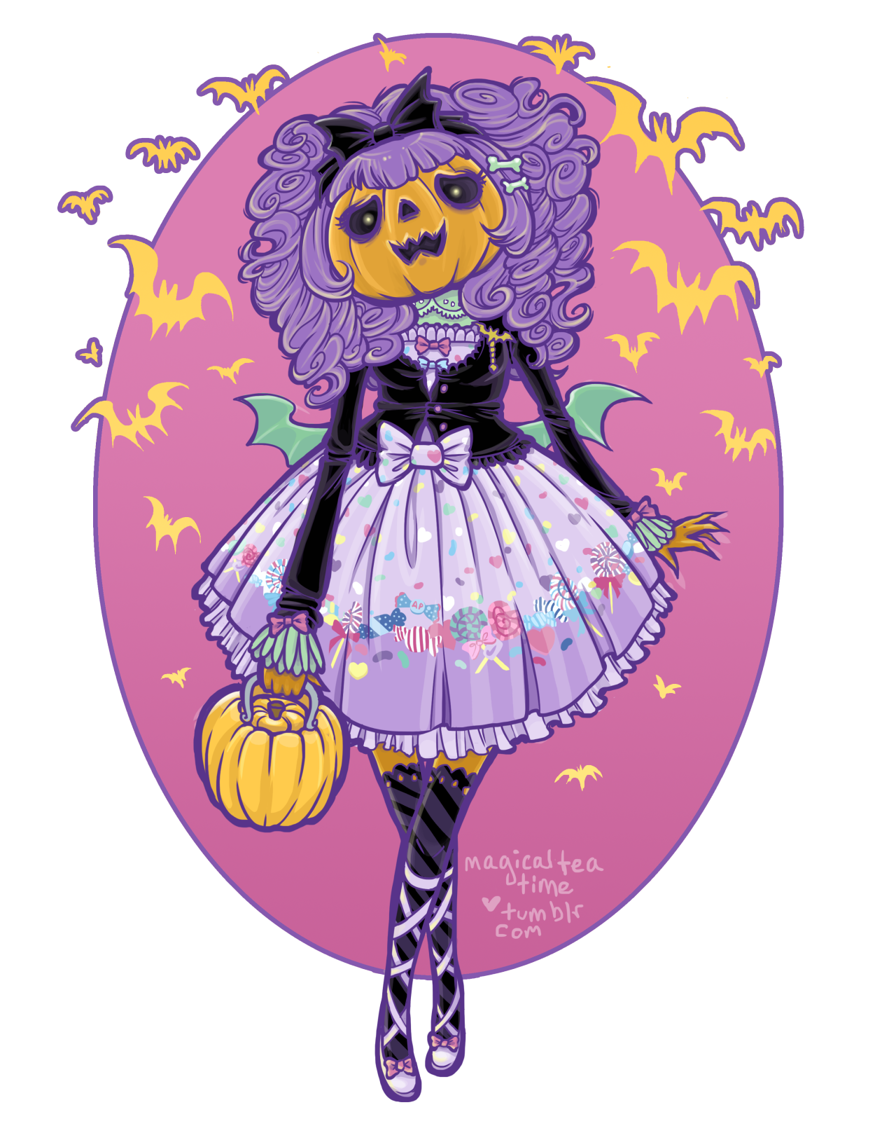 magicalteatime:  Here is a kawaii pumpkin girl wearing Angelic Pretty. That is all.