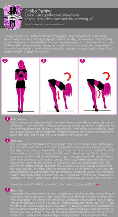 chloetransissy: Bimbo training infographics. Practice makes perfect, gurls! Do it all right and when
