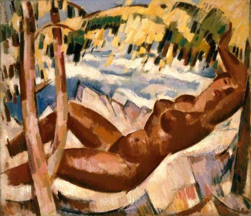 John Duncan Fergusson (Scottish, 1874–1961)Reclining Golden Nude, 1935