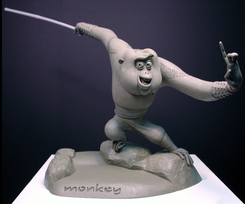 Kung Fu Panda  sculptures by Damon Bard