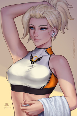 Mircosciamart: Gym Mercy     Another Gym Ow Character Created Out Of A Sketch I Made