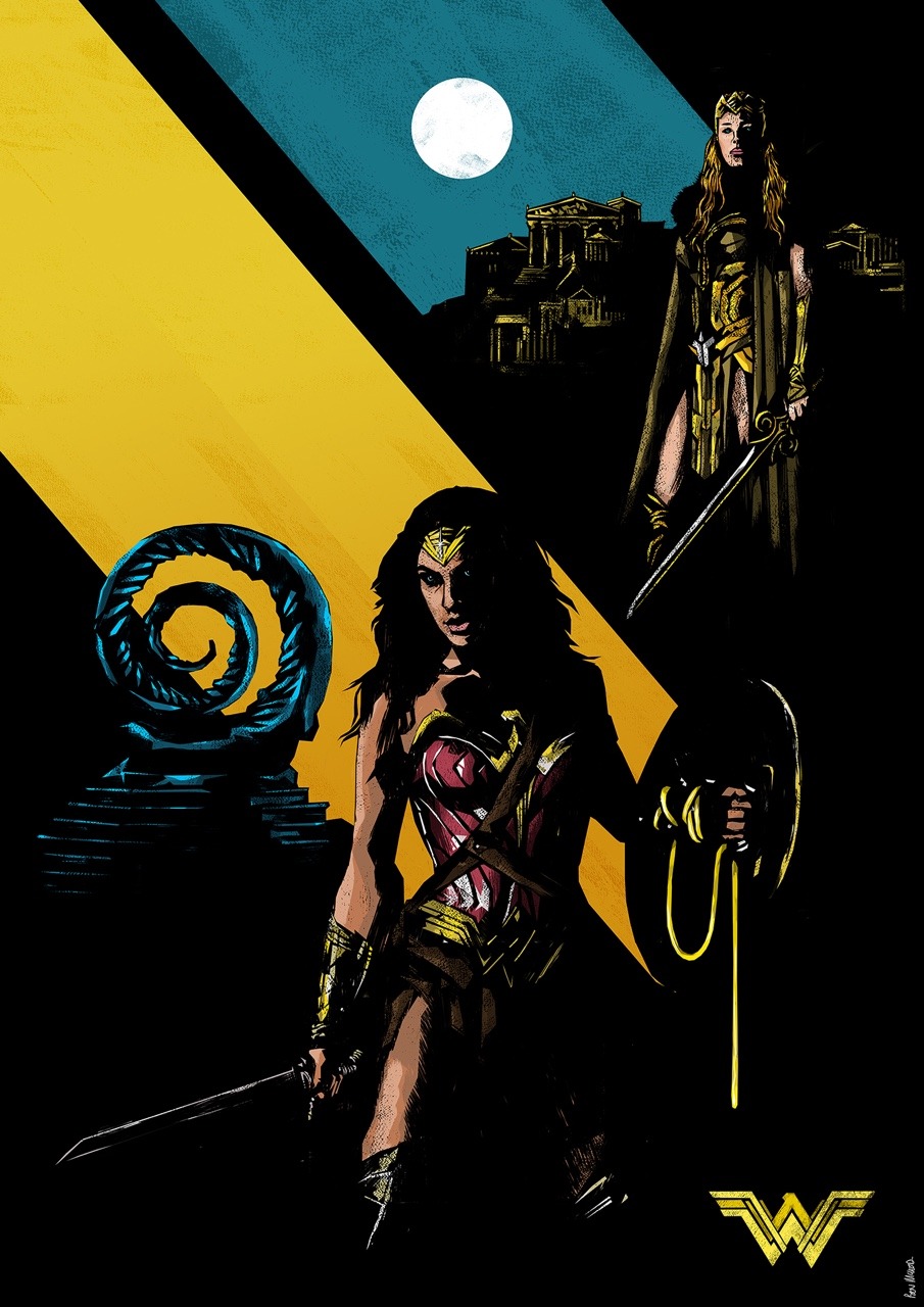 welcome2creepshow:  Poster Posse’s tribute to “Wonder Woman”  Artwork By: Alan