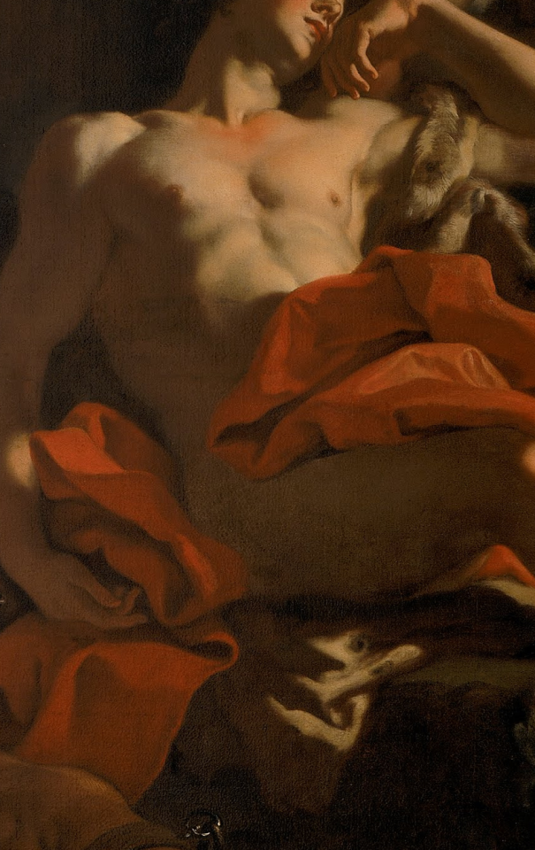 klassizismus:Detail: Diana and Endymion, by Francesco Solimena, 1710 