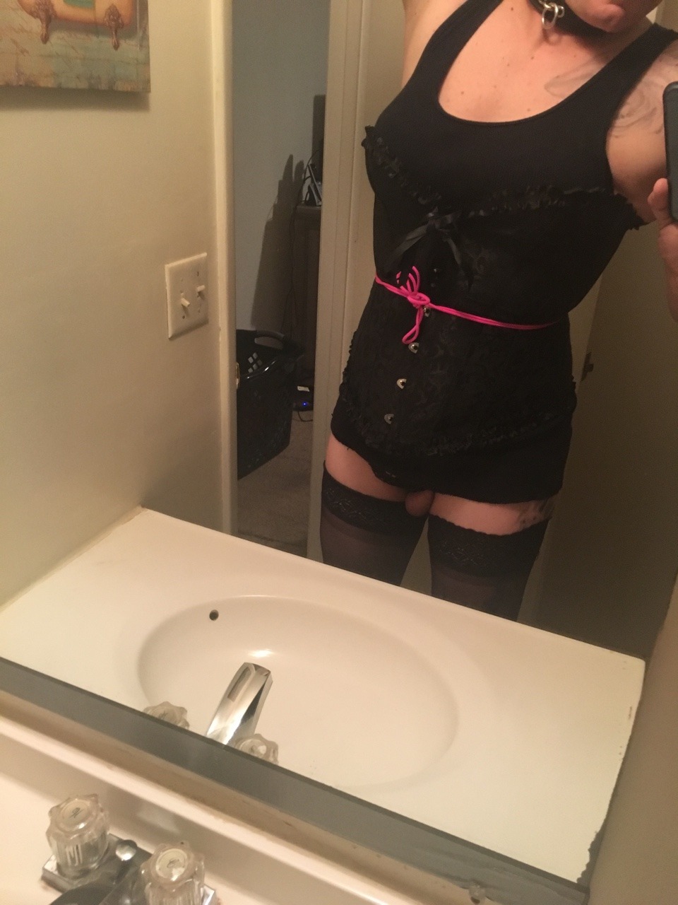 Fully dressed for my maid duties   I&rsquo;m such a sissy whore  I need cock
