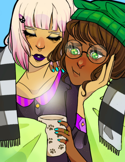 radgrlz:the city is big, cold, and terrifying, but your girlfriend makes the best hot chocolate, so 