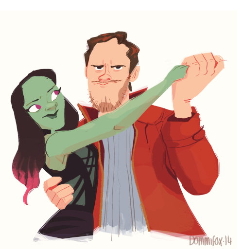dommifox:  I’M HOOKED ON THIS FILM. Star-Lord- Part time dance instructor. (PS. I opened up an Inprnt account quite a while back but this is the first time I’m mentioning it! You can grab a print of Rocket and Peter Quill dancing HERE )
