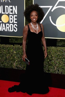 thepowerofblackwomen:  Viola Davis attends the 75th Annual Golden Globes Awards at The Beverly Hilton on January 8, 2018 in Beverly Hills, California.