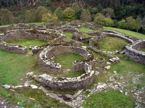 Hill fort of Coaña, Asturias, Spain -a fortified pre-Roman Iron Age village. Photo courtesy &amp; ta