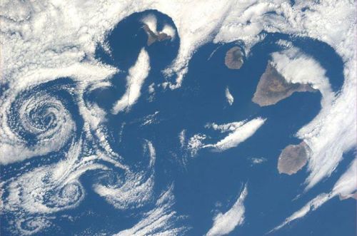 The Canary Islands from space.NASA astronaut Karen Nyberg shot this amazing picture of these volcani