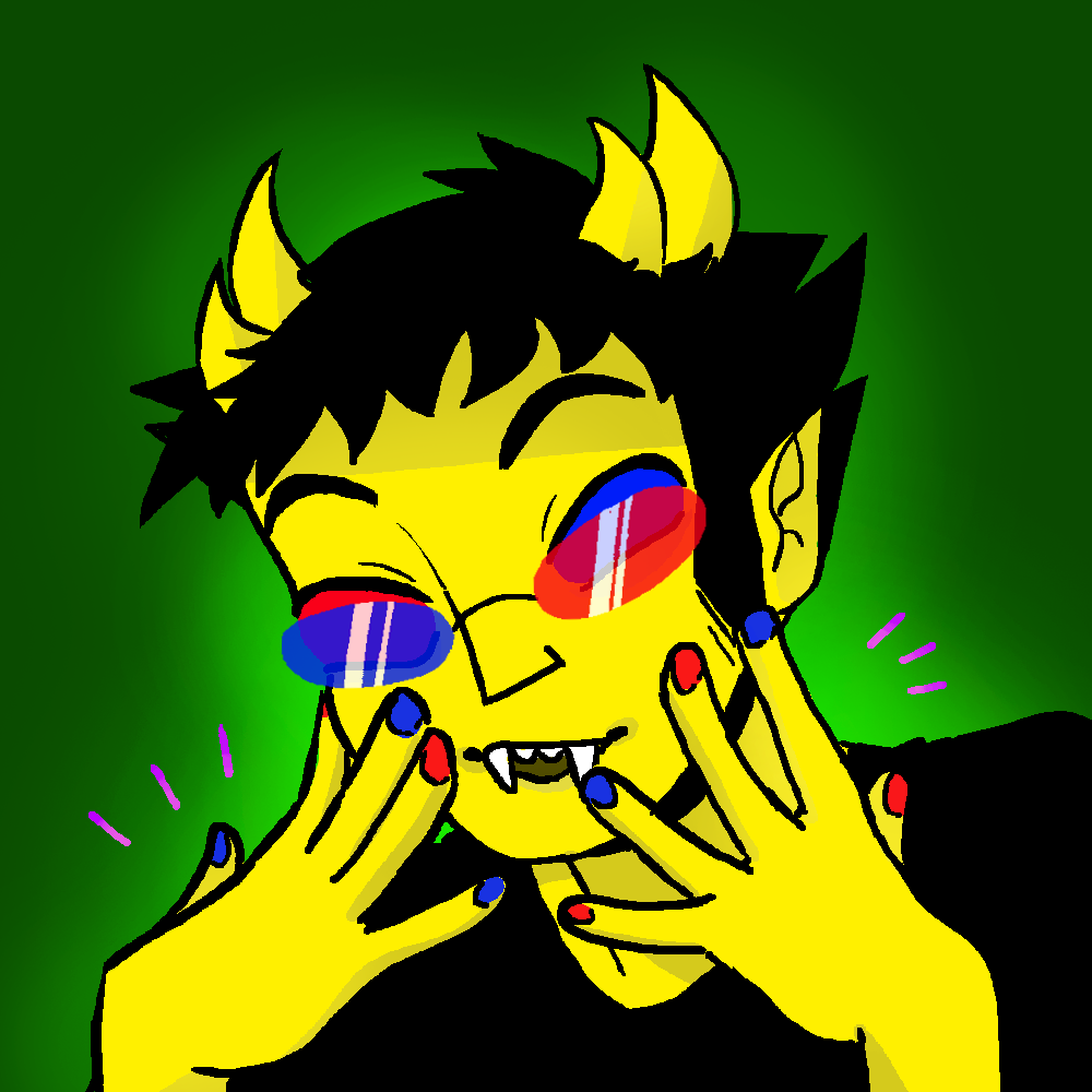get a load of this fruiity bastard. aria drew a pic w/ sol and painted nails like