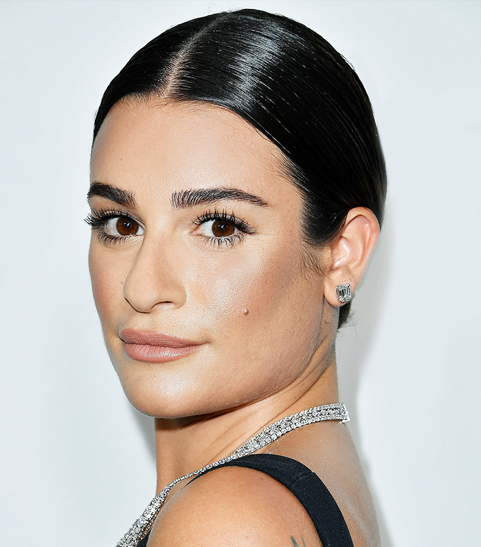 Lea Michele can definitely pull off the natural makeup look