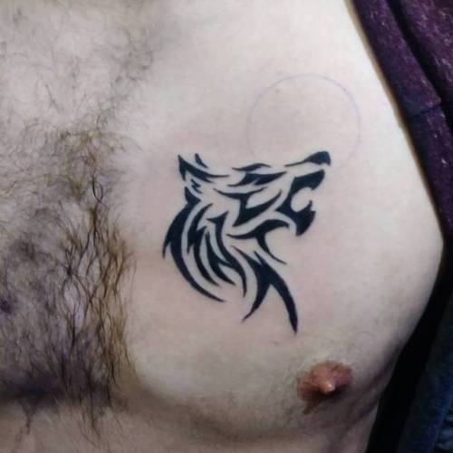 Recent tattoo.    #ink #tattoos #chelsea #boston  #ravenseyeink #tattoo #wolf  #tribal  (at Raven’s Eye Ink)