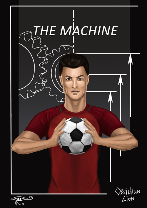 Cristiano Ronaldo My favorite football player. I tried to use my abilities of technical drawing a li
