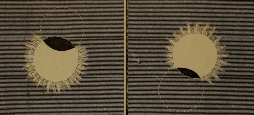 magictransistor:Samuel W. Hall. Corona of an Eclipse, Moon Hiding Lower and Upper Limb of Sun, 