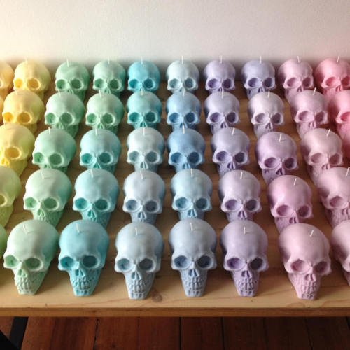 conan-doyles-carnations: sosuperawesome: Skull Candles by Ember Candle Co on Etsy @jawnkeets