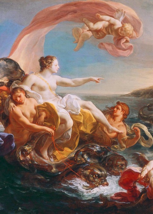 jaded-mandarin:Corrado Giaquinto. Detail from The Triumph of Galatea, 1752.