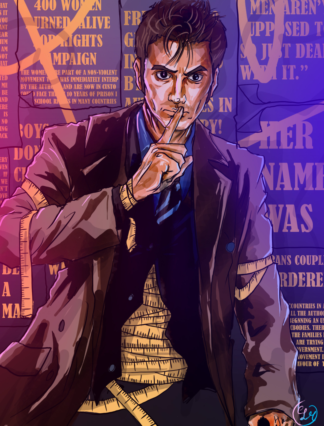 callfromthevoid:    100 Palette Challenge  | anon asked for Tenth Doctor + gender