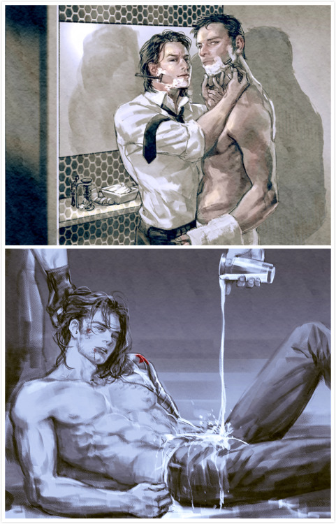 artoffreddieniem-blog:  【The Man From U.N.C.L.E.】欣赏一组在推特上的韩国大大 Junseo (峻曙) 的充满基情的同人画作品。下列作品并非全部画一个show；他的推特号：Junseo (峻曙)  我在微博 @森林画册 ：http://weibo.com/2537380453/